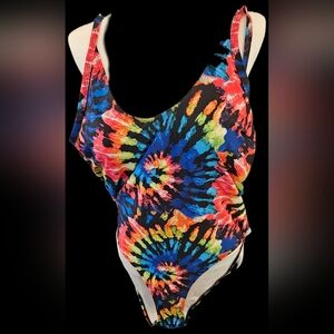 Colorful Tie-Dye One Piece Swimsuit 2 For $15